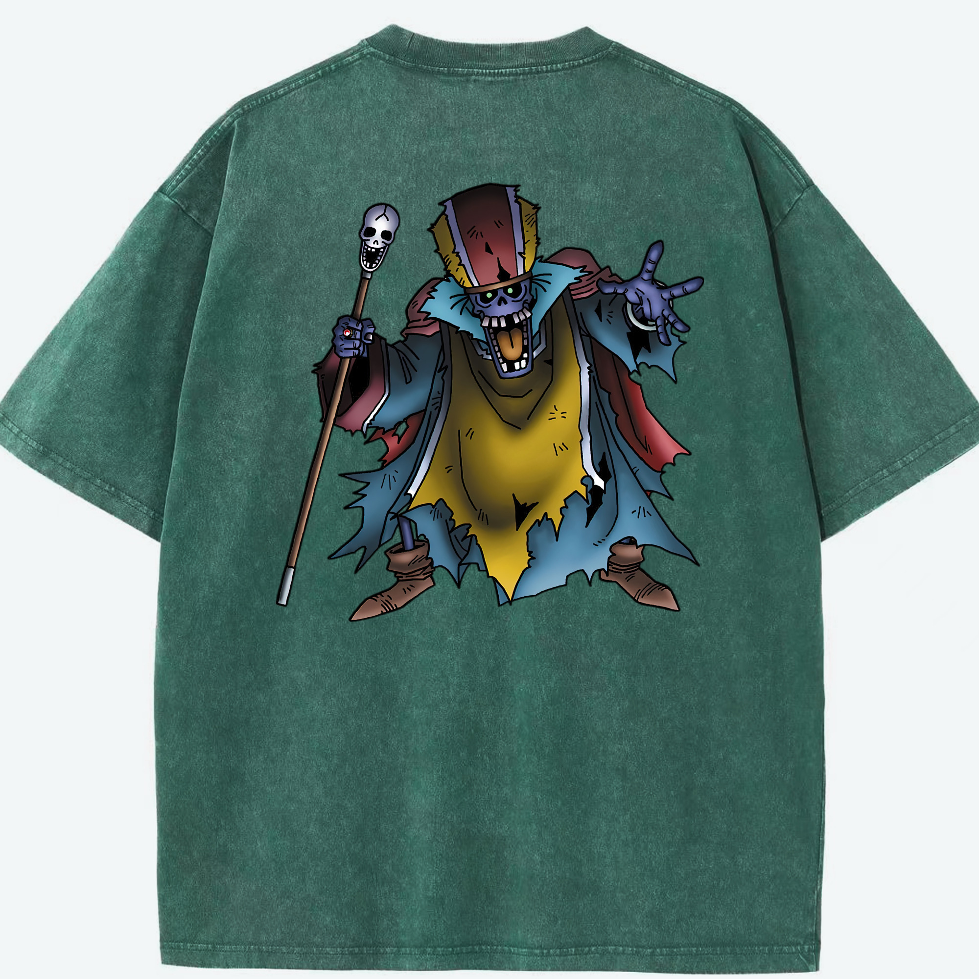 （画像用） ドラゴンクエスト Doragon Kuesuto Dragon Quest 綿100% ヴィンテージ風 半袖Tシャツ（背面プリント）